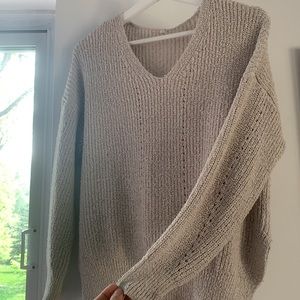 • White Knit Sweater •